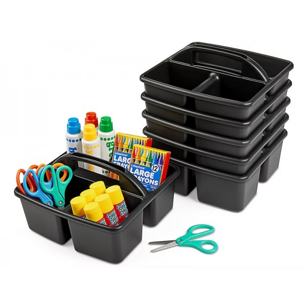 Black Classroom Supply Caddies - Set of 6 Black Classroom Supply Caddies - Set of 6