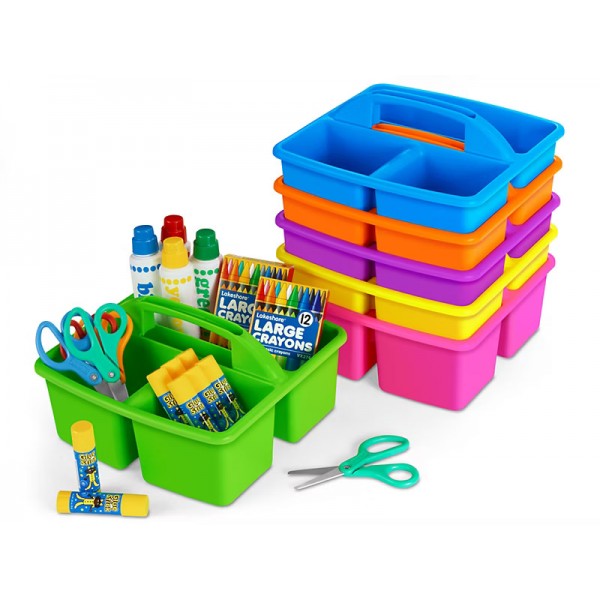 Neon Classroom Supply Caddies - Set of 6 Neon Classroom Supply Caddies - Set of 6