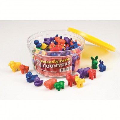Friendly Farm Animal Counters - Set of 72