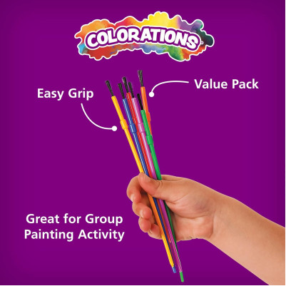 Colorations® Watercolor Paint Brush Classroom Pack - 144 Pieces