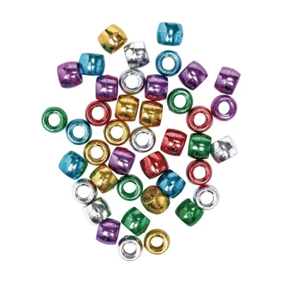 Colorations® Metallic Pony Beads - 1 lb.