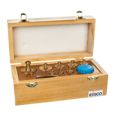 Analytical Weight In Wooden Box with 1mg to 200gm Brass Weights 