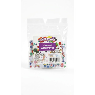 Colorations® Colored Wiggly Eyes- 100 Pieces