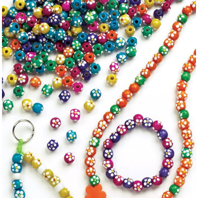 Colorations® Fancy Wooden Flower Beads