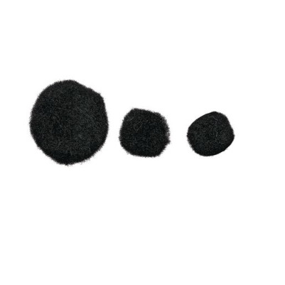 Colorations® Pom-Poms, Black - 100 Pieces