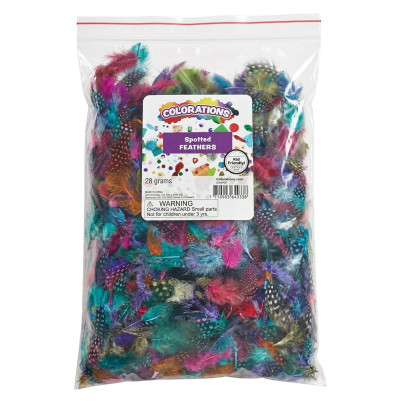 Colorations Spotted Feathers Craft Pack 28g