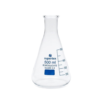 Erlenmeyer Flask Supertex 500ml Borosilicate Glass 