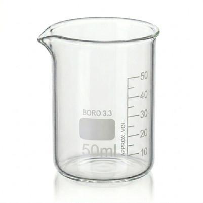 Glass Beaker Low Form Borosilicate 3.3 50mL - Set of 6