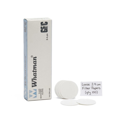 Whatman GF/C Glass Microfibre Filter Circles 2.4cm (Pack of 100)
