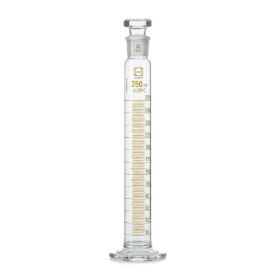 DURAN® Graduated Glass Measuring Cylinder with Glass Stopper 250ml