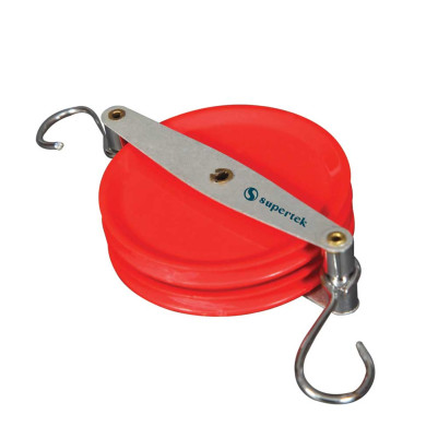 Double Plastic Pulley with 2 Hooks