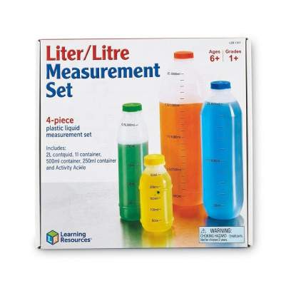 Learning Resources Liter Measurement Set - 4 Pieces