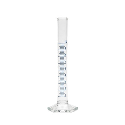 Measuring Cylinder Glass 10ml Class B Hex Base