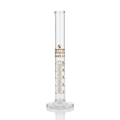 Measuring Cylinder Glass 5ml Class B RoundBase