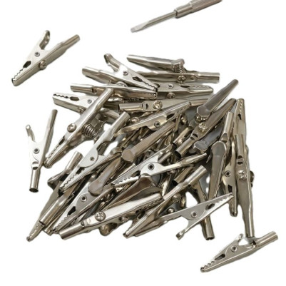 Metal Crocodile Clips with 4mm Socket Pack of 25