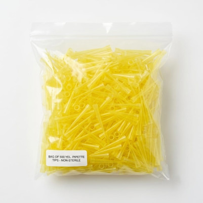 Yellow Pipette Tips - Non-Sterile (Pack of 500) 