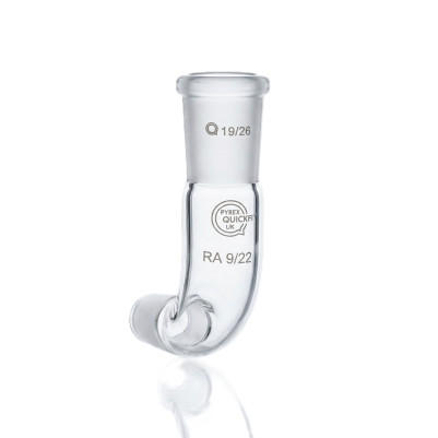Quickfit Pyrex Receiver Adapter Plain Bend 19/26 RA9/22