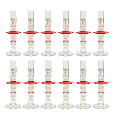 Volac 50ml Class A Glass Graduated Cylinder with Bumper Guard Pack of 12