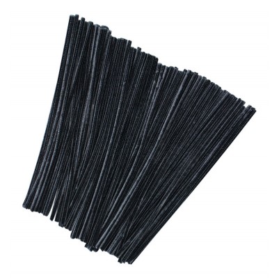 Black Pipe Cleaners 15cm - Pack of 100