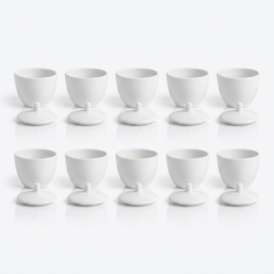 Porcelain Crucible with Lid Set 45mL–50mL Pack of 10